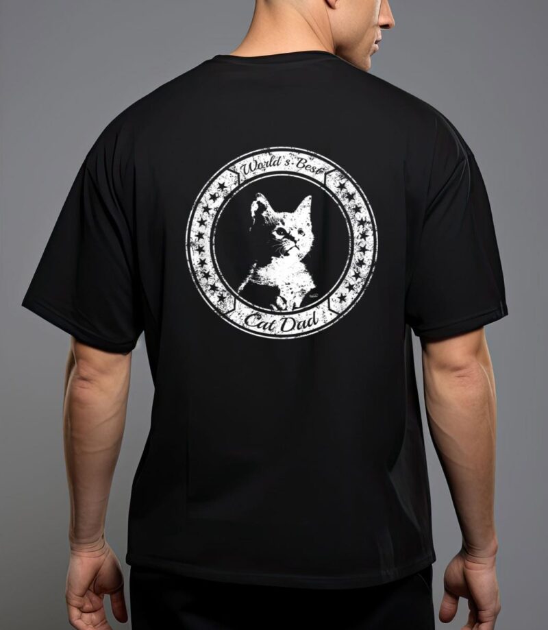 Mens funny world`s best cat dad kitten t-shirt T-Shirt
