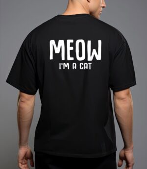 Meow i m a cat funny lazy halloween costume t-shirt T-Shirt