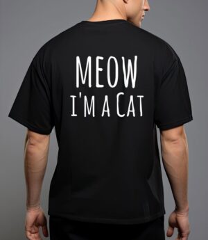 Meow i'm a cat - funny cat lover lazy halloween costume t-shirt T-Shirt
