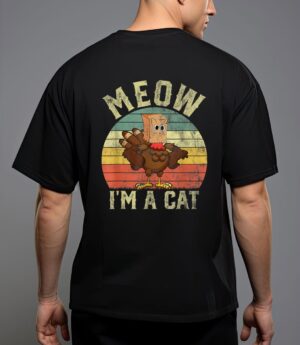 Meow i'm a cat funny thanksgiving 2022 men women t-shirt T-Shirt