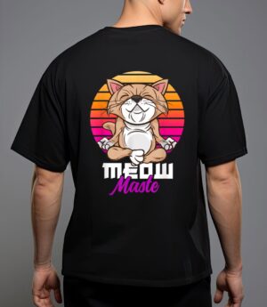 Meow maste funny cat yoga namaste t-shirt T-Shirt