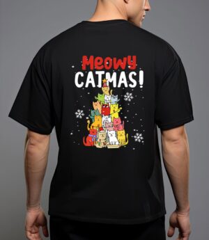 Meowy catmas christmas cat t-shirt T-Shirt