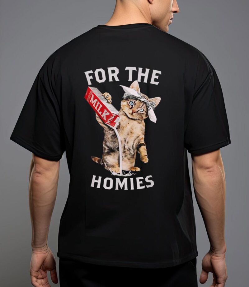 Milk cat for the homies lover kids women tee t-shirt T-Shirt