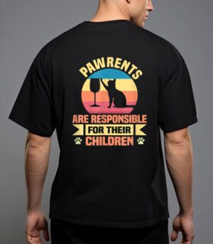 Pawrents outfit cat women cat men cat parents funny t-shirt T-Shirt