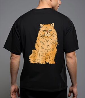 Persian cat design leave me alone cat angry persian cat t-shirt T-Shirt