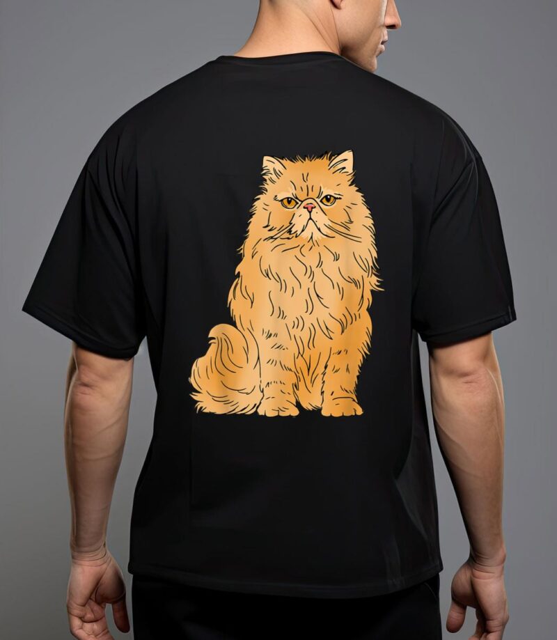 Persian cat design leave me alone cat angry persian cat t-shirt T-Shirt