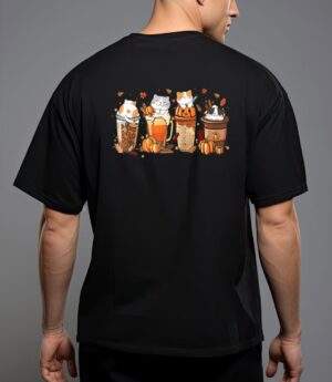 Pumpkin spice latte costume for cats lover cute autumn fall t-shirt T-Shirt