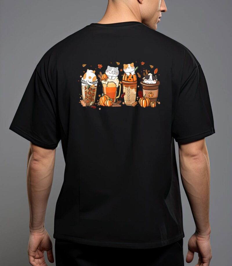 Pumpkin spice latte costume for cats lover cute autumn fall t-shirt T-Shirt