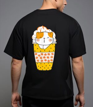 Pumpkin spice latte fall coffee pumpkin spice psl cat t-shirt T-Shirt