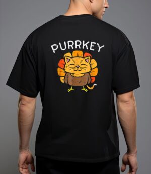 Purrkey turkey cat kitten funny thanksgiving cat owner lover t-shirt T-Shirt