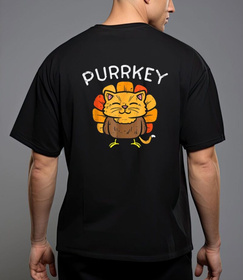 Purrkey turkey cat kitten funny thanksgiving cat owner lover t-shirt T-Shirt