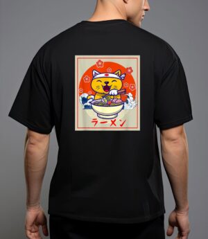 Ramen cute cat kawaii anime japanese food neko teens girls t-shirt T-Shirt