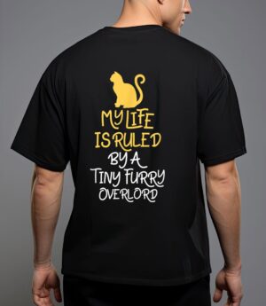 Retro meow cat my life is ruled by a tiny furry overlord t-shirt T-Shirt