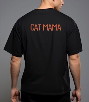 Retro vintage simple funny cat mama t-shirt T-Shirt