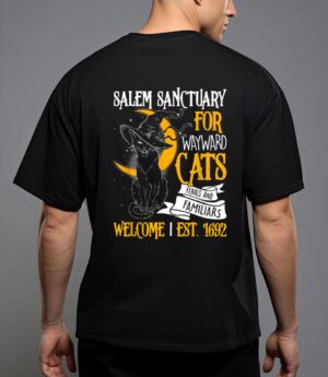 Salem sanctuary for wayward cats ferals and familiars t-shirt T-Shirt