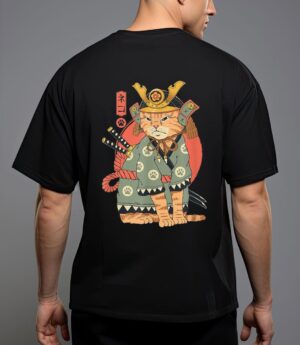 Samurai japanese cat bushido katana vintage gifts men women t-shirt T-Shirt