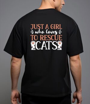 Shelter animal love just a girl who loves to rescue cats t-shirt T-Shirt