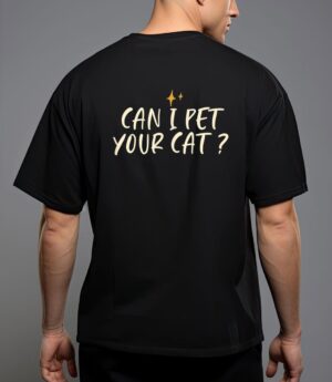 Stars funny friend saying can i pet your cat t-shirt T-Shirt