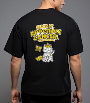 Suck it appendix cancer unicorn cat butterfly t-shirt T-Shirt