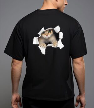 Sweet kitten torn cloth funny cat lover cat owner cat lady t-shirt T-Shirt