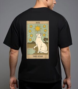 The star tarot card mermaid gothic cat t-shirt T-Shirt