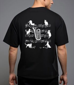 Tubist cats for cat loving tuba player t-shirt T-Shirt