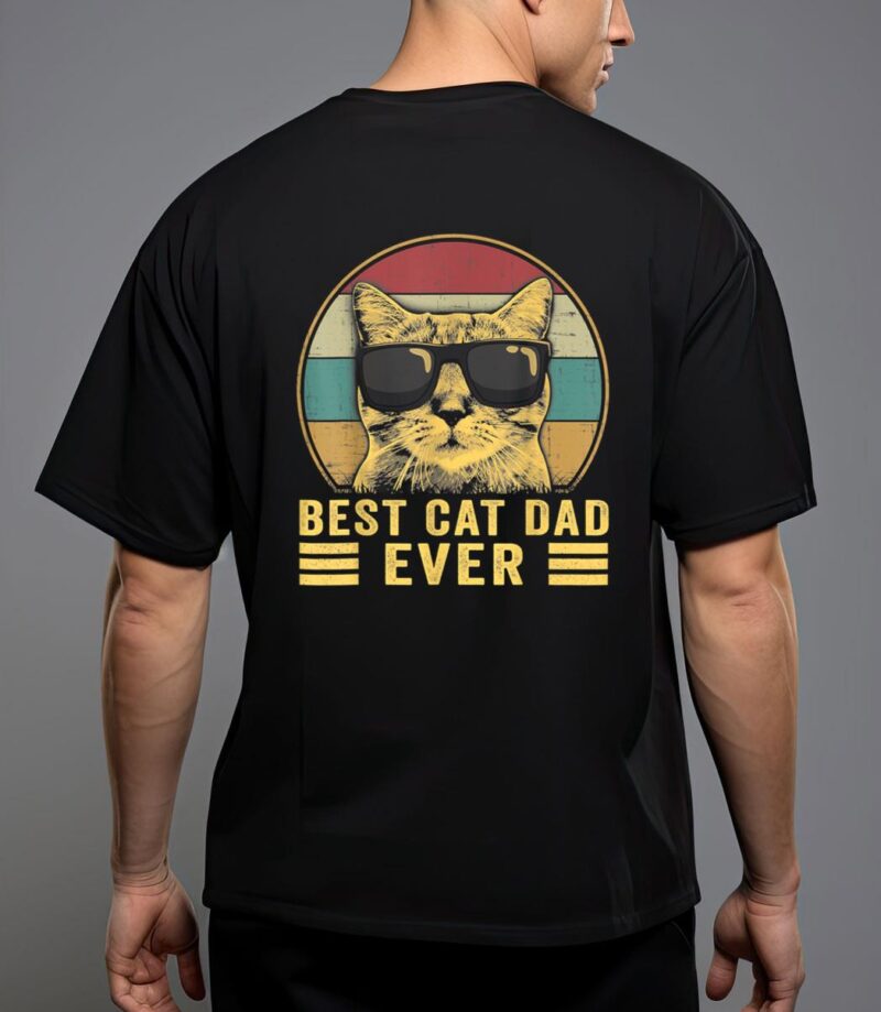 Vintage best cat dad ever bump fit t-shirt T-Shirt