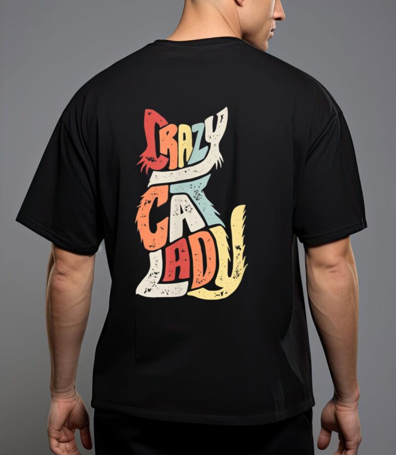 Vintage crazy cat lady funny cat meow t-shirt T-Shirt