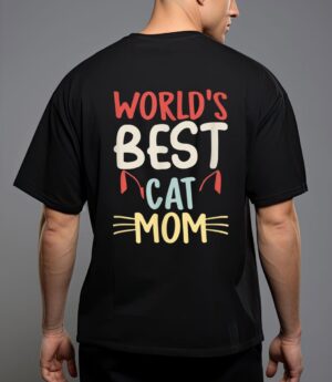 Vintage world's best cat mom meow cat best cat mom ever t-shirt T-Shirt