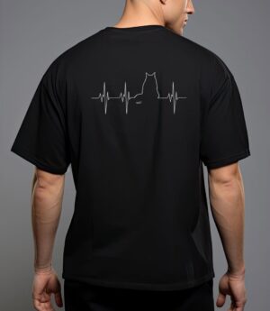 Womens maine coon cat heartbeat t-shirt T-Shirt