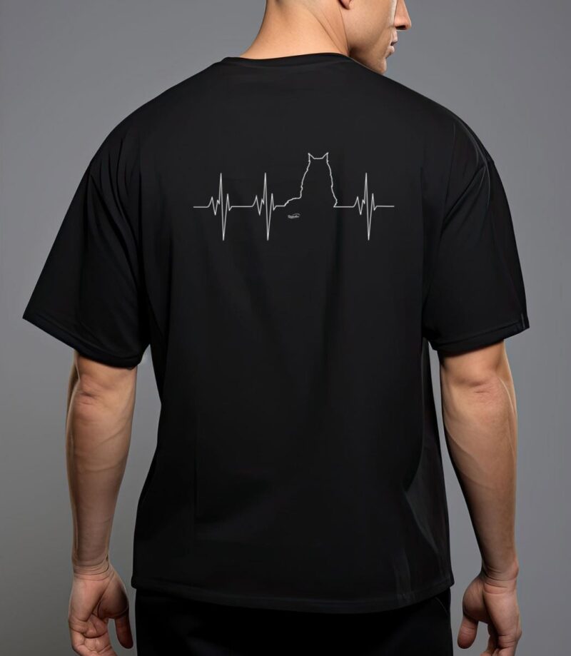 Womens maine coon cat heartbeat t-shirt T-Shirt
