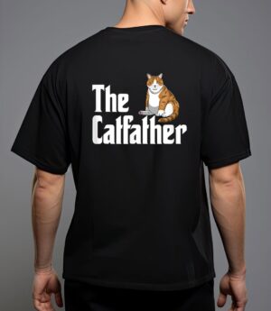 Funny catfather shirt funny meow cat for dad lover t-shirt T-Shirt