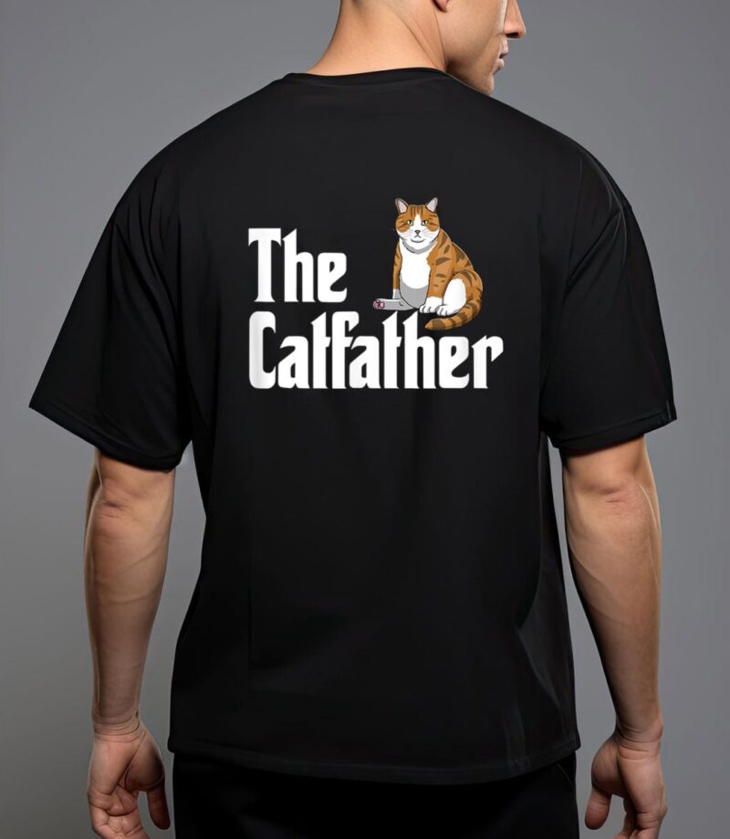 Funny catfather shirt funny meow cat for dad lover t-shirt T-Shirt